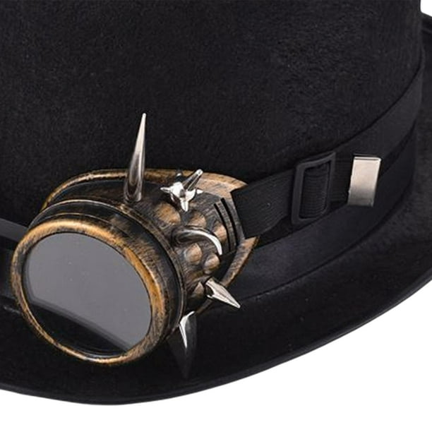 Sombrero de copa Steampunk negro con gafas Gafas Steampunk, Sombrero con  velo, Engranajes Steampunk, Accesorios Steampunk, Traje de Halloween  Steampunk -  España