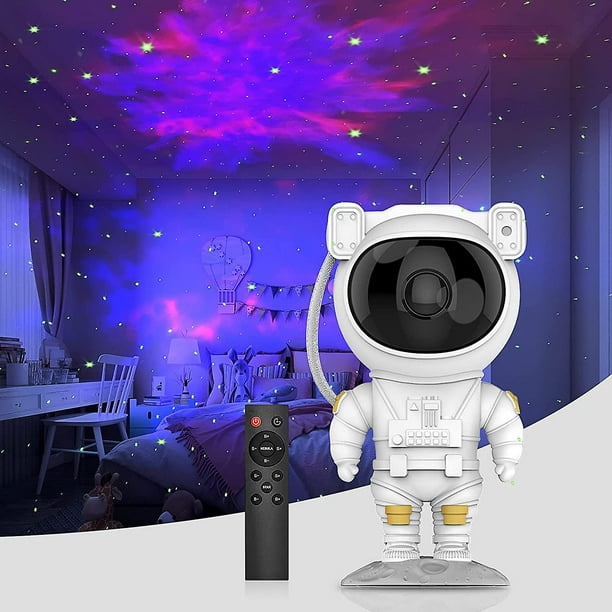 Proyector de espacio led astronauta, luz nocturna, control remoto,  decoración de dormitorio.