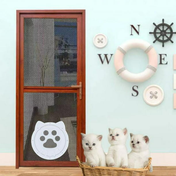 Puerta con solapa para perros y gatos Puerta para gatitos con Fácil de  instalar Interruptor controla Gloria puerta de gato