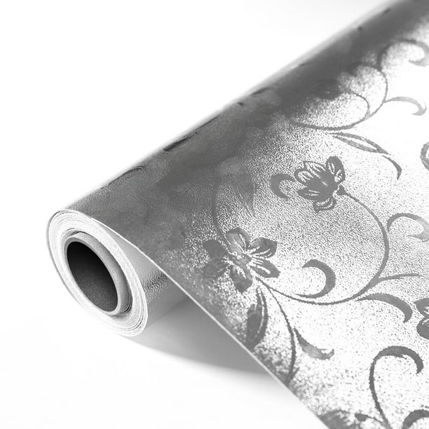  Papel tapiz de cocina de papel tapiz de aluminio plateado, la  calcomanía para salpicaduras de cocina es impermeable y a prueba de aceite,  papel adhesivo para azulejos (color : 2.0 x
