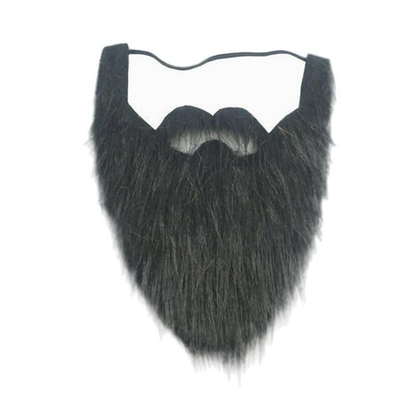 Disfraz de bigotes , suministros para fiestas, barba postiza larga, Facial  para accesorios, , adultos, , en Negro Sunnimix Barba larga