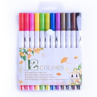 Kit De Marcadores De Colores 12/24/36/48 Plumones De Doble Punta +