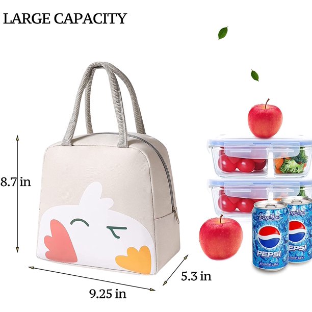  Bolsas de almuerzo para mujer con contenedores, lonchera  aislada, bolsa de almuerzo para mujer con bolsillo frontal, bolsa aislada  reutilizable, lonchera para mujer, picnic para el trabajo y el trabajo de