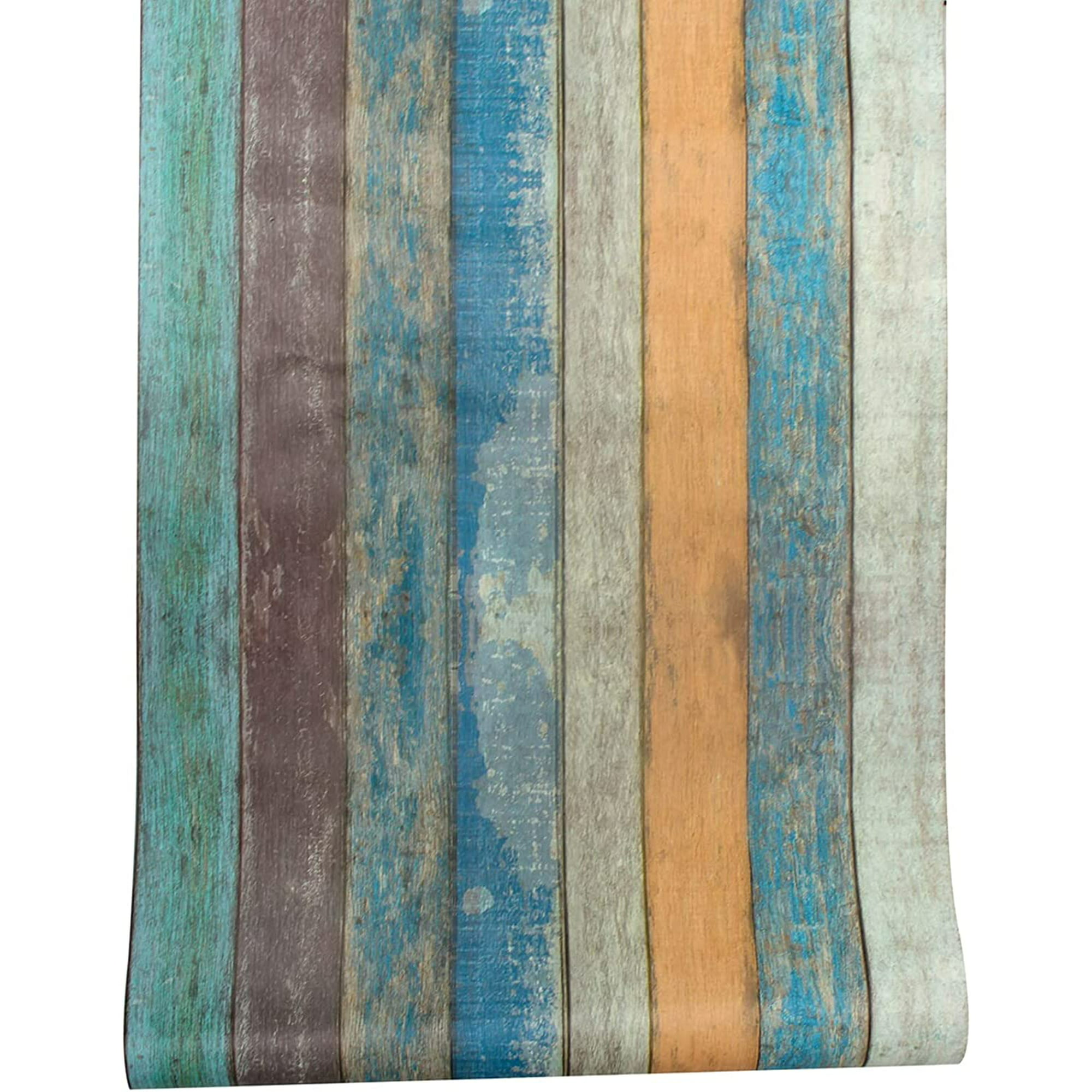 Película de vinilo decorativa de madera de roble vintage, autoadhesiva,  papel de pared de PVC, 15.7 pulgadas x 9.8 pies