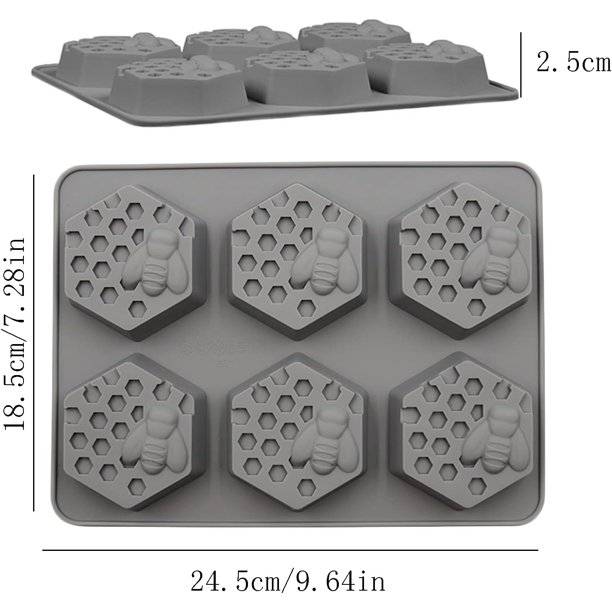  Moldes de silicona de 6 agujeros para hornear