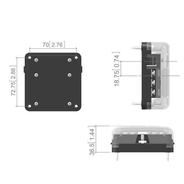 Caja de Fusibles de 15 Vías con Bloque de Fusibles, Portafusibles, Bloque  de Fusibles para Automóvil Yotijar cuadro de luces o fusibles