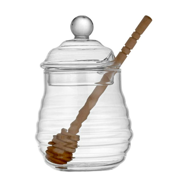 Recipiente para miel Meleira con tapa y dosificador, 350 ml, sin BPA, color  transparente