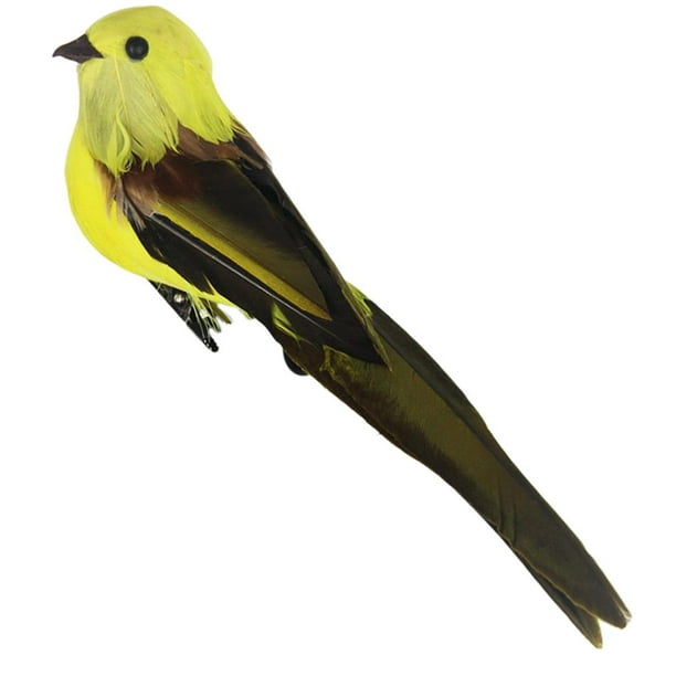Decoración de aves-casa pájaro-pájaro azul-pájaro negro-pájaro  blanco-decoración-hogar Color Amarillo