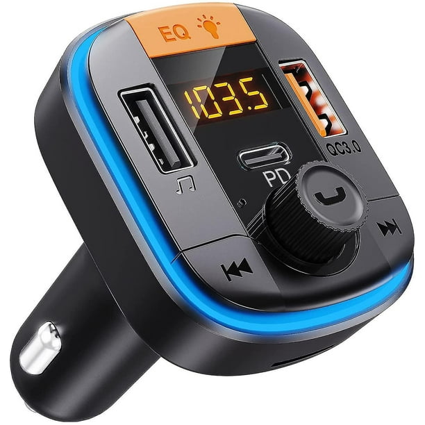 Transmisor FM Bluetooth para coche, adaptador Bluetooth para coche