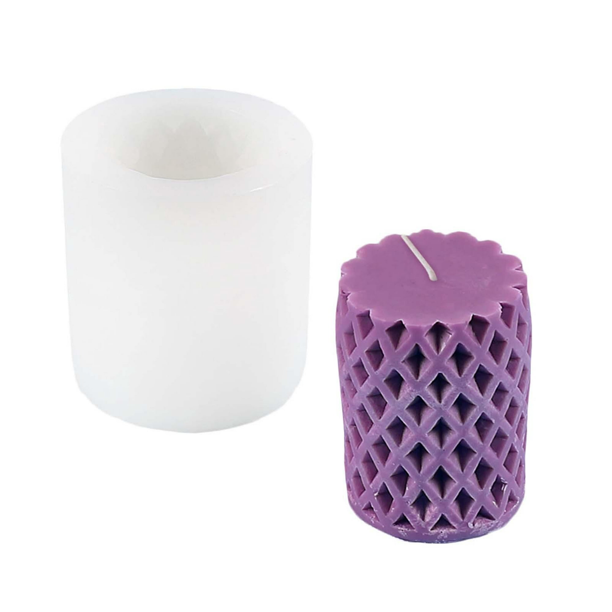 3 moldes de vela de silicona para hacer velas, moldes de resina, kit de  silicona cilíndrica de fundición epoxi, 3 tamaños, moldes de silicona para