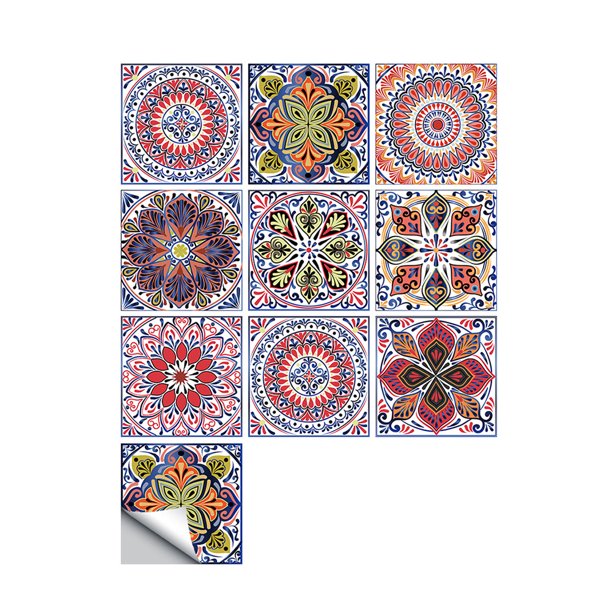 Pegatinas Azulejos Mosaico (30 Uds) Pegatinas Vinilo Mandala