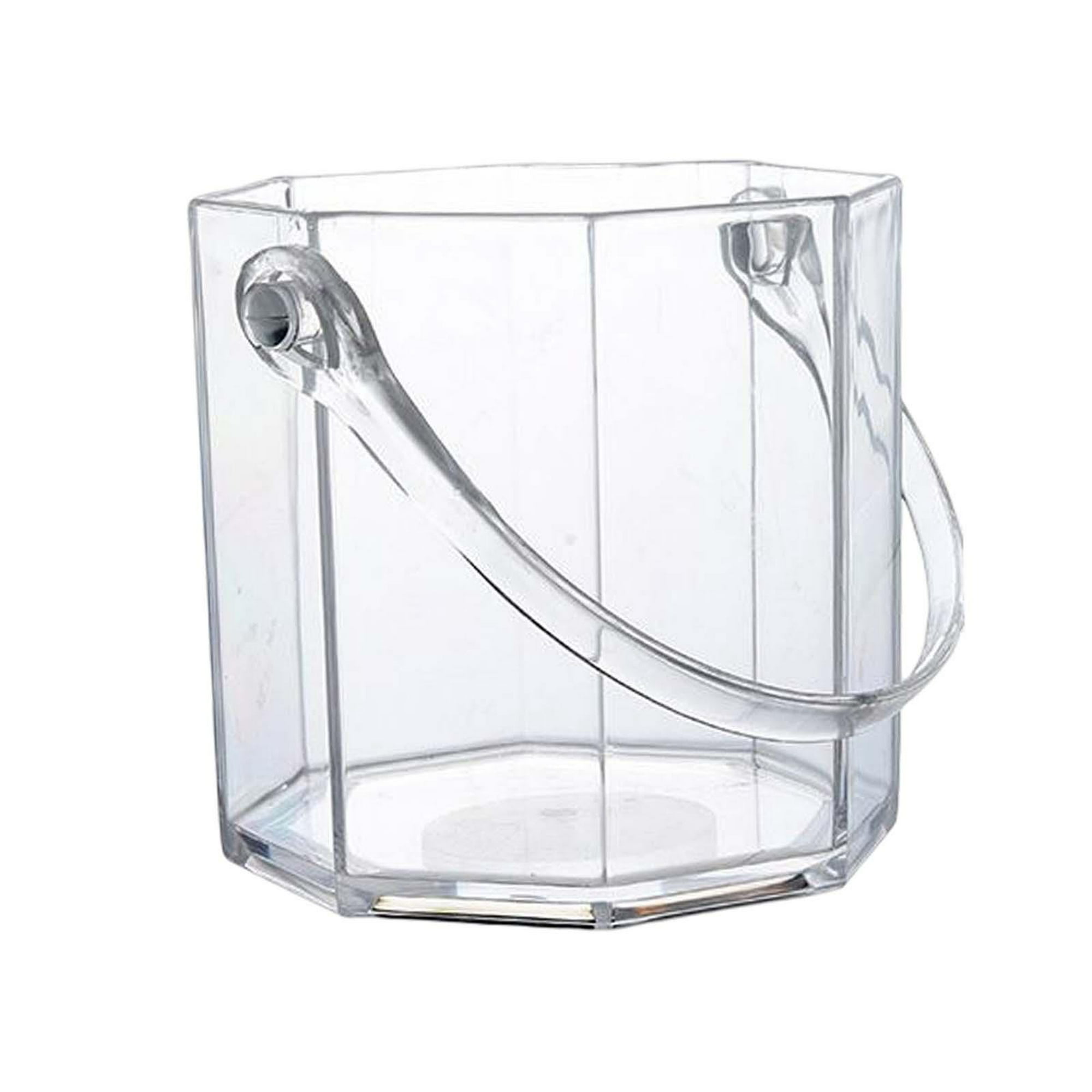 Cubetas de hielo, cubeta de hielo acrílico transparente para fiestas, cubo  de plástico champán, bañera de bebidas de 3.5 litros para bar de cóctel