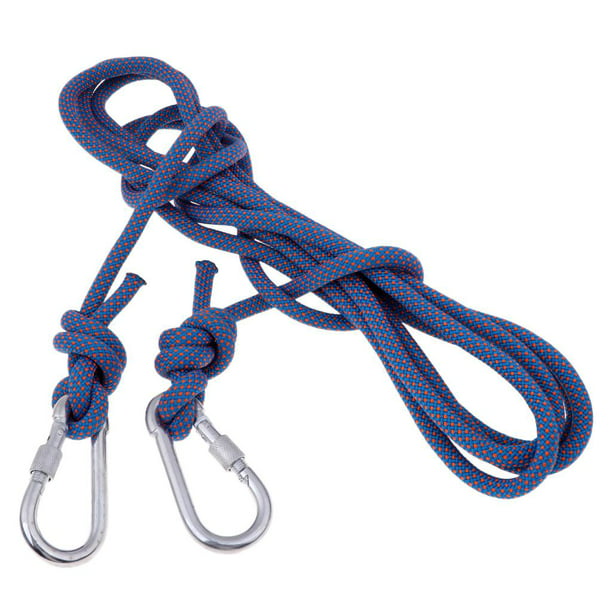 Cuerda de escalada en roca para exteriores de 5M y 10mm, cuerda estática de  seguridad para rappel, azul Zulema Cuerda de escalada