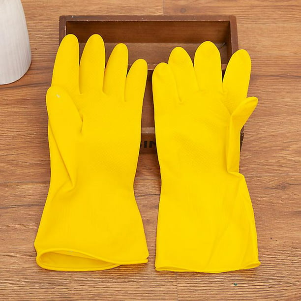 Guantes de limpieza del hogar - Guantes de goma amarillos - Guantes de  lavado medianos - Guantes de látex para cocina y ba?o - Guantes de goma  para limpieza y lavavajillas LingWen
