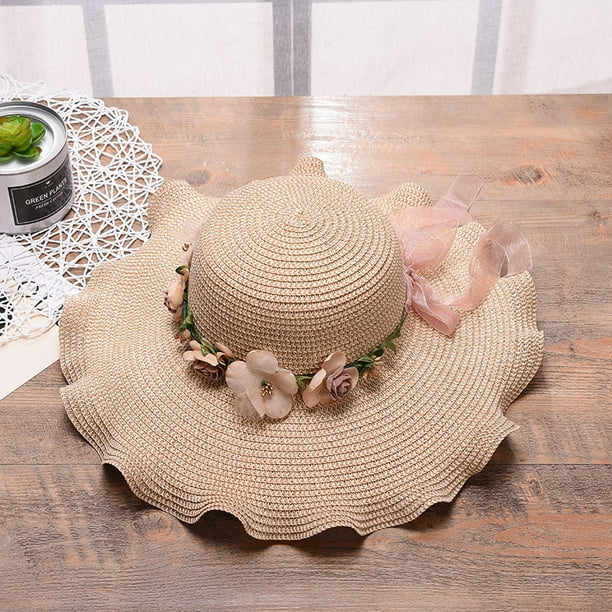 Sombrero de paja plegable para hombre y mujer, gorra portátil para