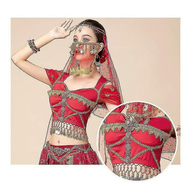 Disfraz de princesa Jasmine de Aladdín para mujer adulta, traje de cosplay  para carnaval, fiesta de Halloween, traje de danza del vientre indio,  vestido elegante - AliExpress