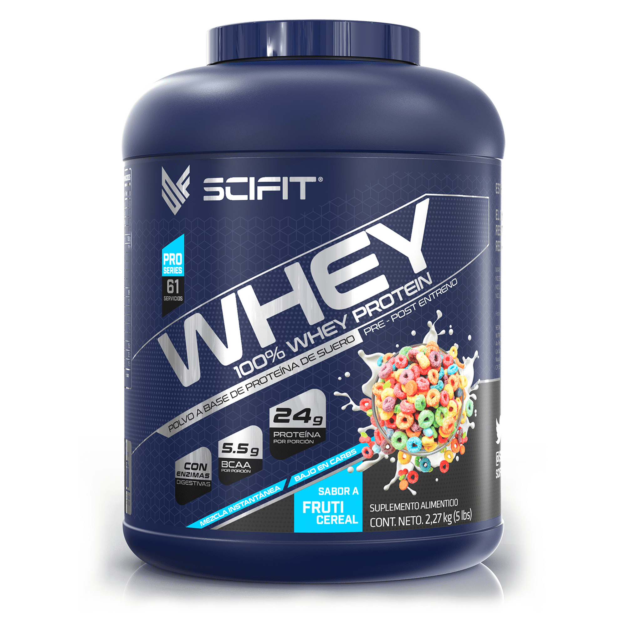 Proteína de suero de leche scifit whey 5lb fruti cereales scifit sfpfc