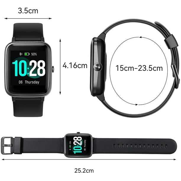 Reloj inteligente deportivo para hombre o mujer - Negro