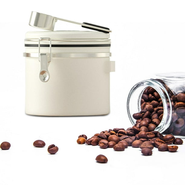 Contenedores herméticos para almacenamiento de alimentos, bote de café,  recipiente de café hermético de acero inoxidable, bote de café, estética  elegante