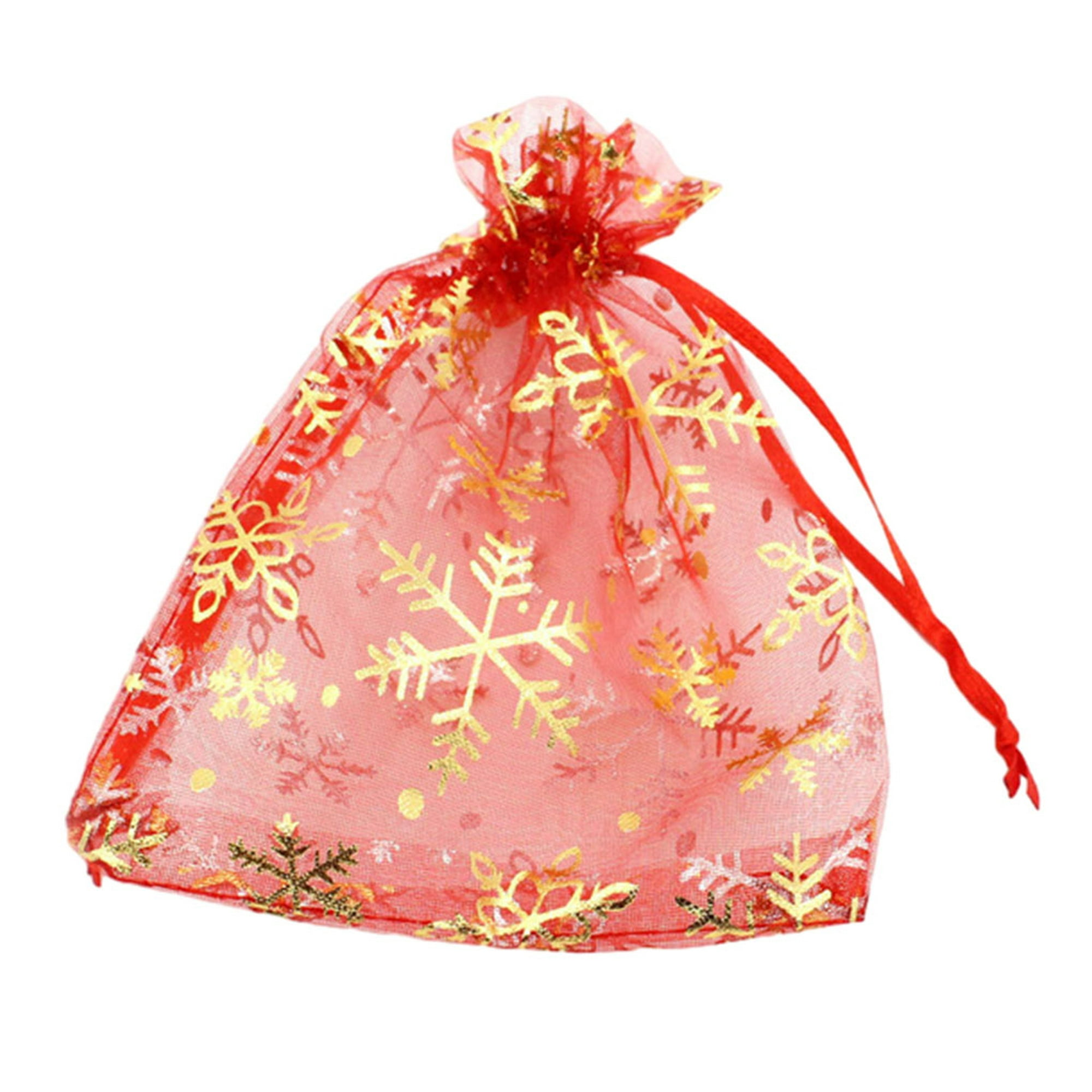 Naiovety 100x bolsas de organza pequeñas bolsas de regalo de red bolsas con  cordón pequeñas bolsas de regalo pequeñas bolsas de regalo estampado al  rojo vivo 10*15.100PCS