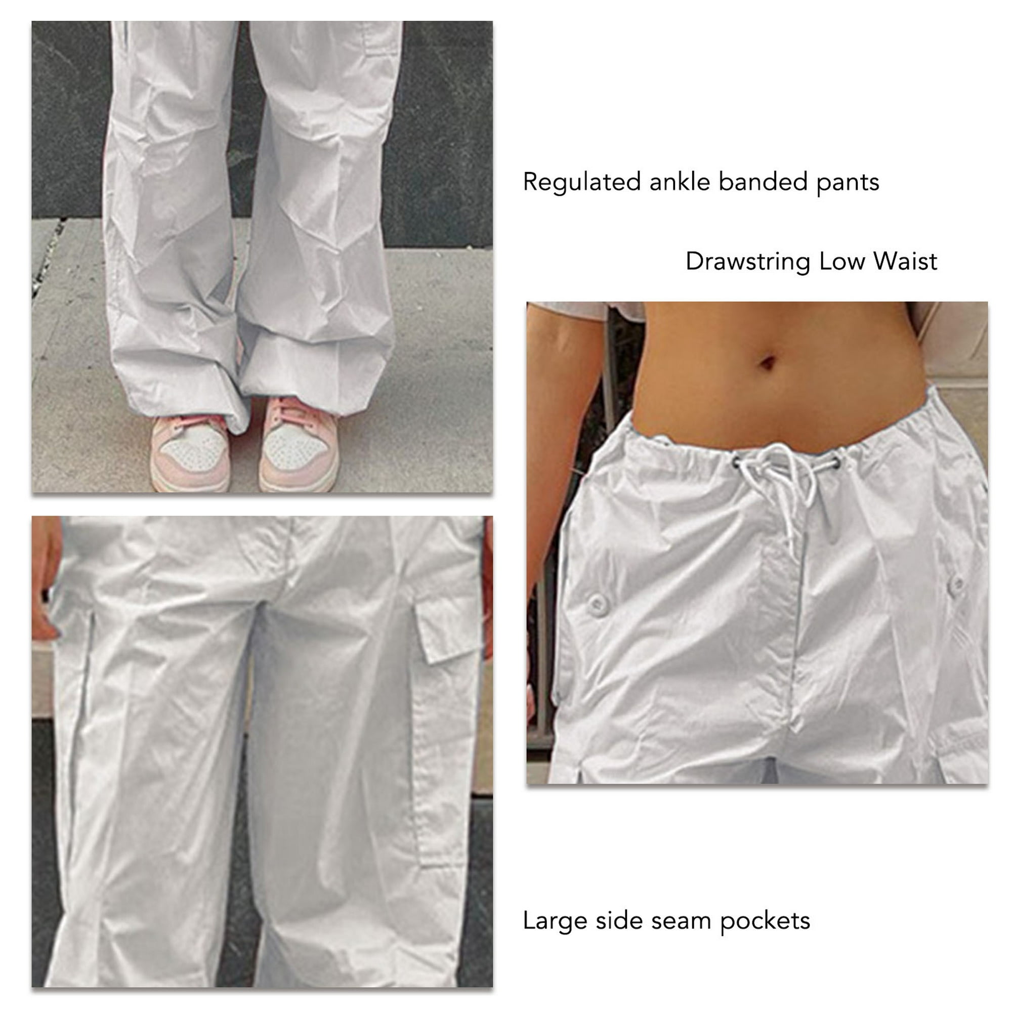 Pantalones sueltos para mujer pantalones deportivos con bandas en