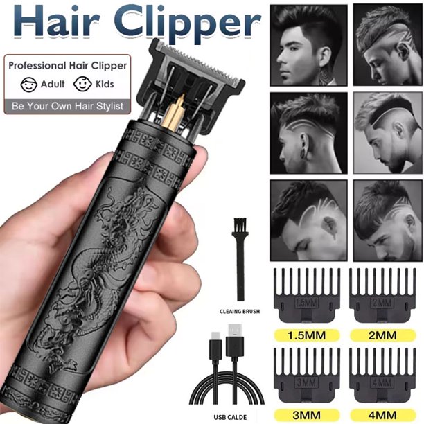 Cortapelos profesional para hombres, cortadora de pelo eléctrica para  hombres, recortadora de pelo eléctrica para peluquería afeitada, corte de  pelo