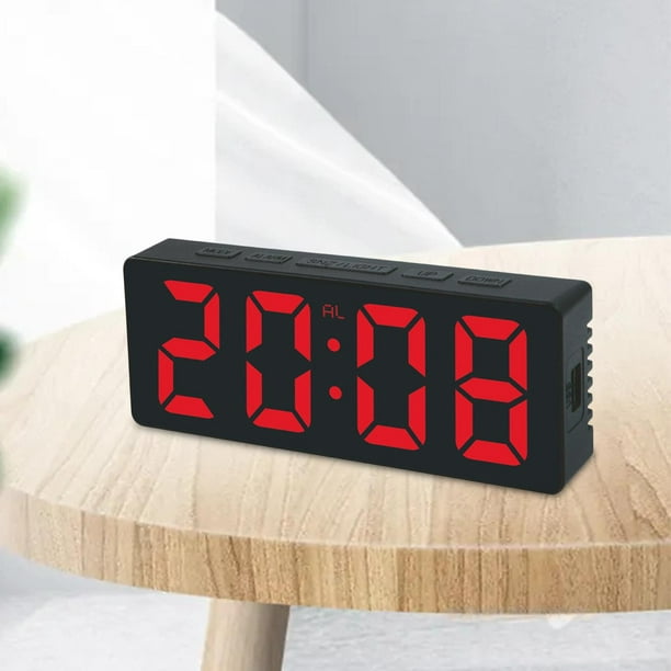 Reloj despertador LED con diseño de música de fuego, rock, reloj de mesa  creativo de escritorio, reloj despertador digital colorido para adultos