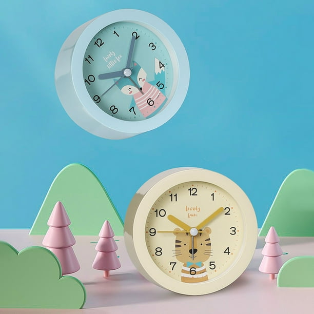 Reloj despertador analógico silencioso para niños, de configurar encendido  Amarillo Sunnimix Despertador