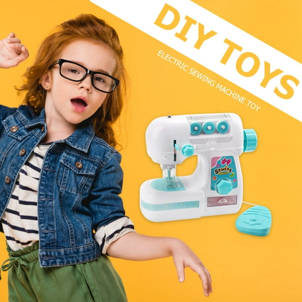Máquina de coser para niños, juguete eléctrico portátil de tamaño mini para  niños, máquina de coser para niños de 4 años en adelante, juguete