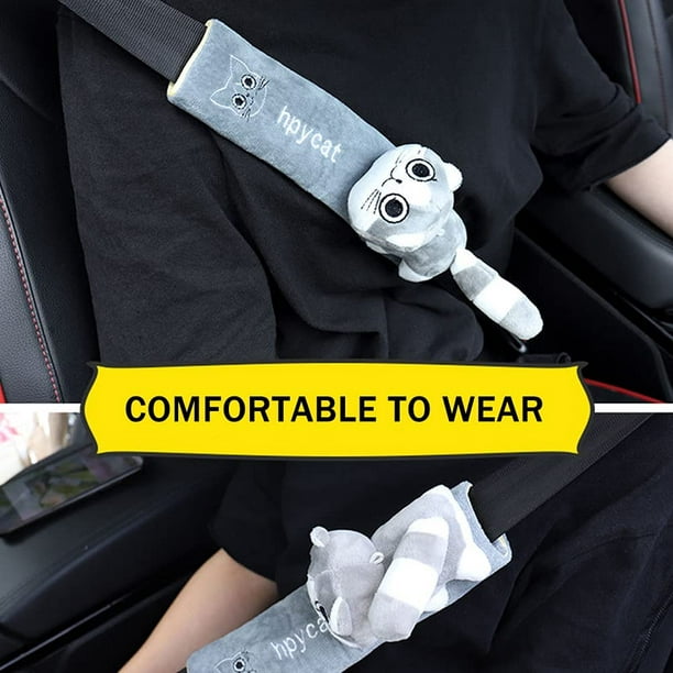 Funda de cinturón de seguridad para niños, ajustador y almohada para  cinturón de seguridad para niños, ajustador y cojín de cinturón de  seguridad para
