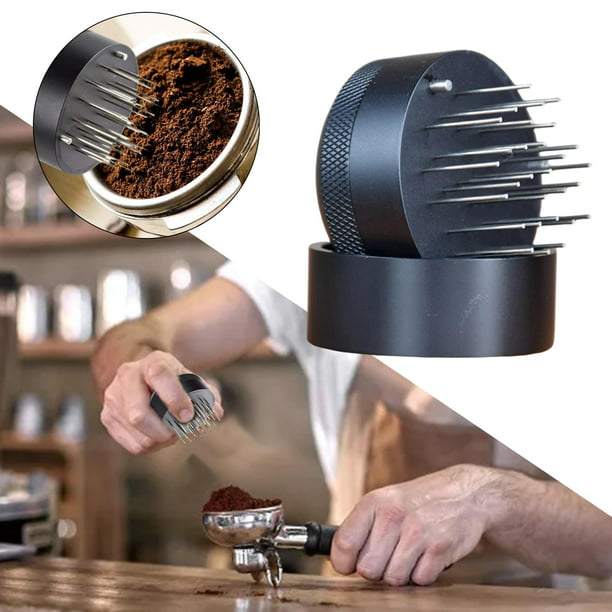 Agitador de café Espresso, aguja distribuidor, acero inoxidable
