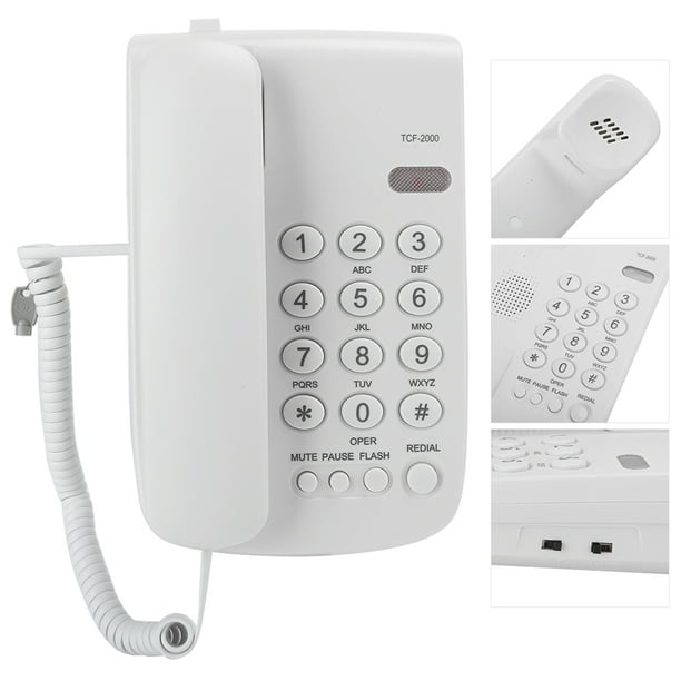 Teléfono Fijo, Material De ABS Con Cable Plug And Play Con Línea De  Auricular Para Hotel Para Oficina