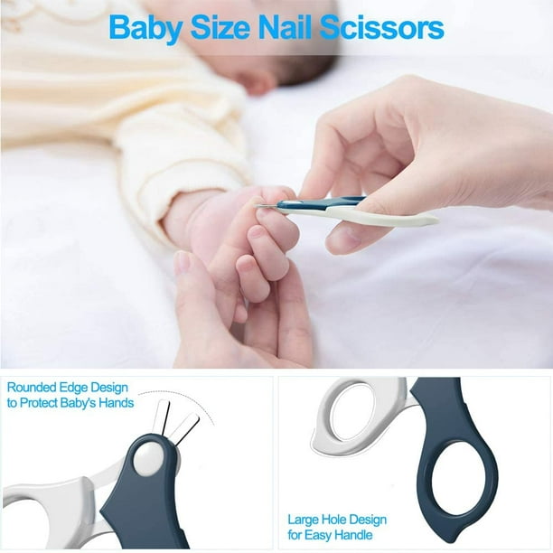 Recién nacido 1 pieza Tijeras de uñas punta redonda manicura seguridad del  bebé