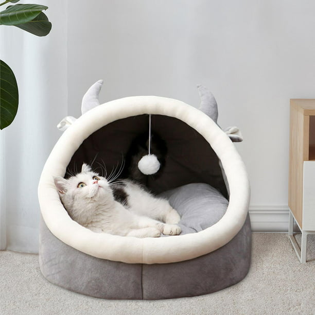 Tienda conveniencia Pionero Cama grande para gatos, casa para mascotas con juguete colgante, cama para  dormir para perros, escon Colco Camas para gatos | Bodega Aurrera en línea