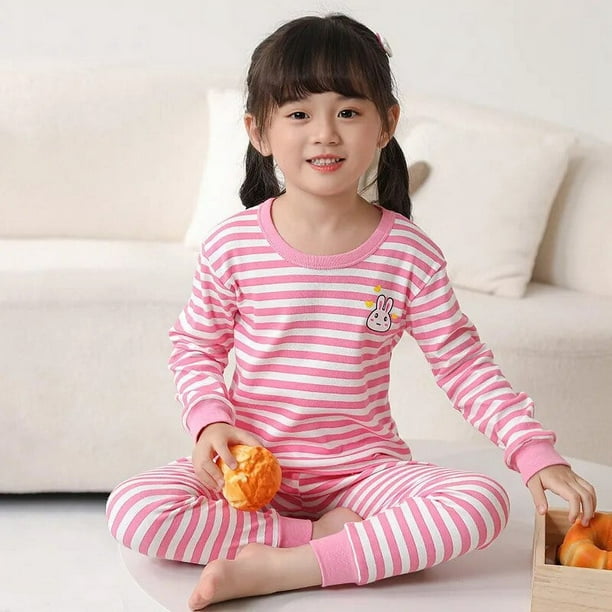 Pijamas de punto algodón para niños y niñas 
