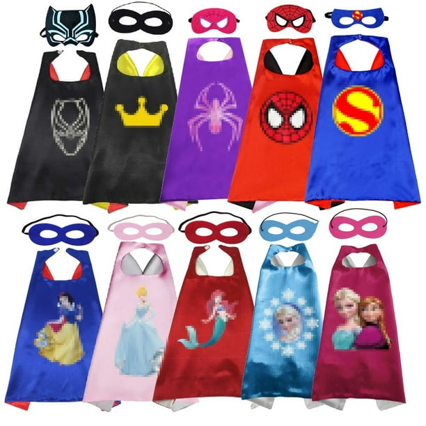 Capas de superhéroes Aodai para niños, disfraces y disfraces de Halloween,  capas de juguetes de superhéroes de 4 a 10 años para niños, regalos de  fiesta de cumpleaños