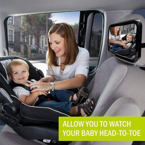1 Uds espejo de coche para asiento trasero de bebé espejo grande irrompible  para coche espejo retrovisor de bebé para Surv