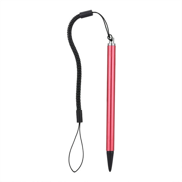 Lápiz táctil universal, lápiz táctil negro/plata/rojo resistivo POS PDA  Navigator Tablet Screen Touch Painting Pen con cuerda de resorte colgante