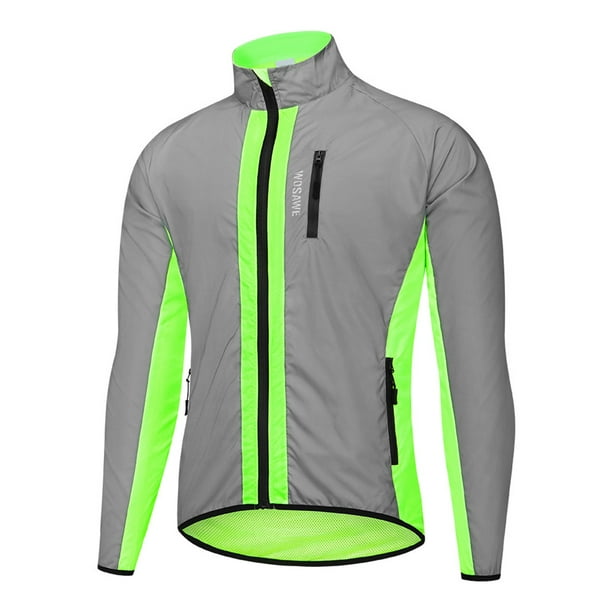 Chaqueta cortavientos para hombre, chaqueta para correr, resistente al  viento, reflectante, para ciclismo, ciclismo, ligera, transpirable