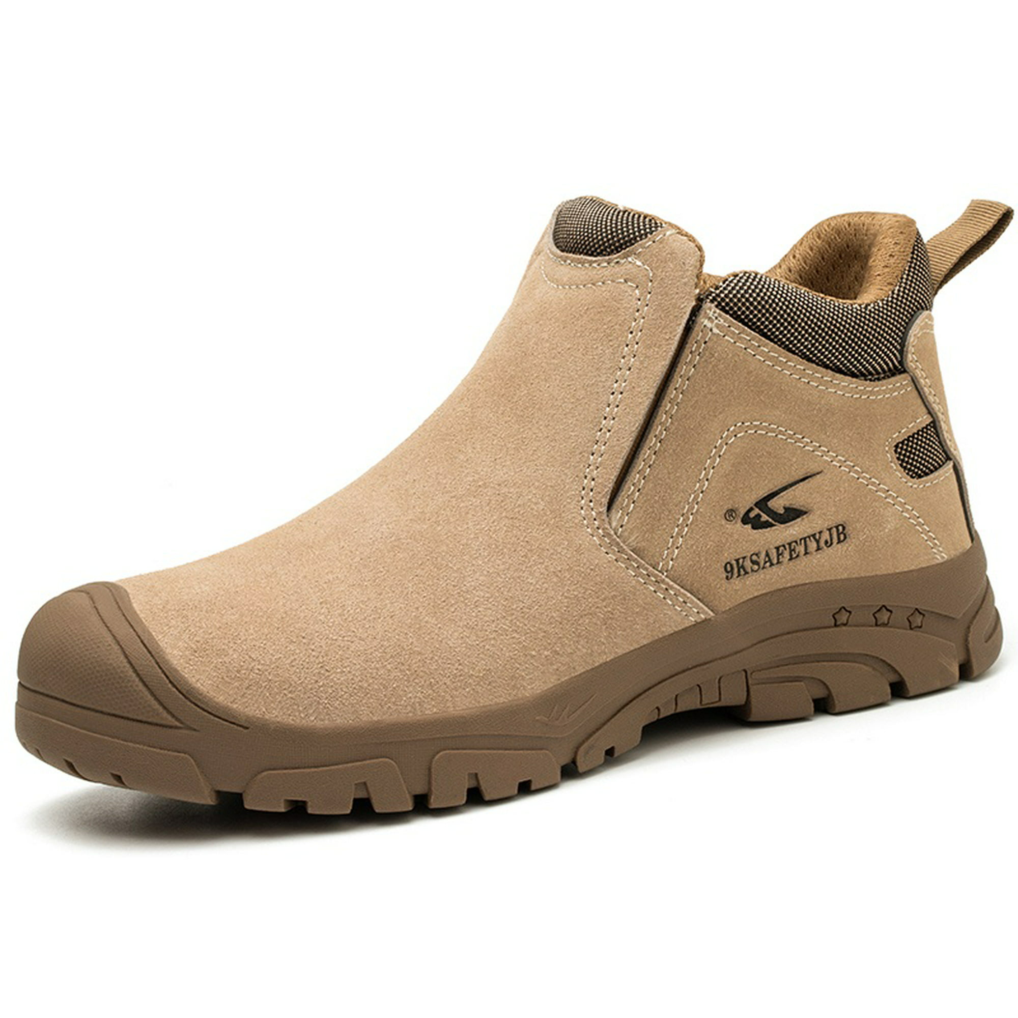 Zapatos de Seguridad Hombre Mujer Calzado de Trabajo Ligeros Antideslizante  Zapatillas de Seguridad con Punta de Acero Caqui 37 : : Moda