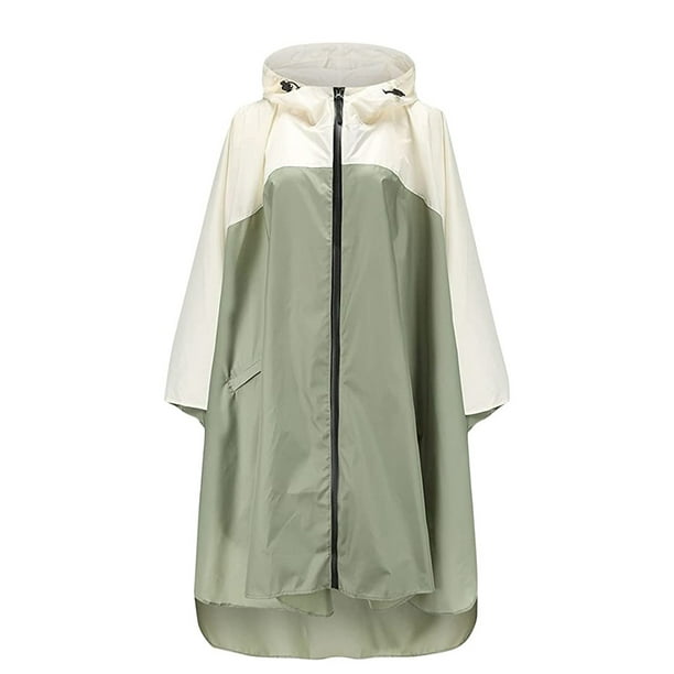 Forme a mujer la capa de la chaqueta de la lluvia que imprime con capucha  para los adultos con las tapas de los bolsillos Fridja BV0+1908