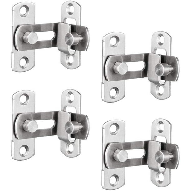Pestillo de puerta corredera de acero inoxidable de 4 piezas
