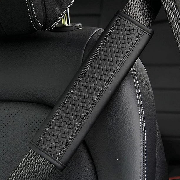  2 almohadillas para cinturón de seguridad para coche, fundas  para cinturón de seguridad, correa de cinturón de seguridad para adultos y  niños (negro) : Automotriz