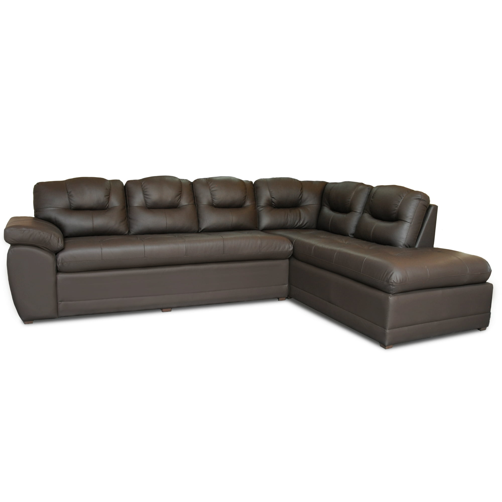Sala esquinera de piel genuina sofá y cheise long derecho confortopiel verona lado derecho