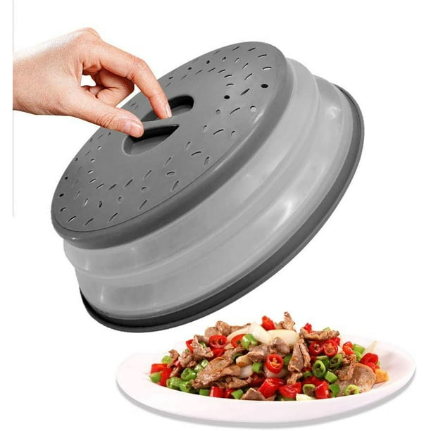 Cubierta plegable para platos de comida con ventilación para microondas a  prueba de derrames con man JAMW Sencillez