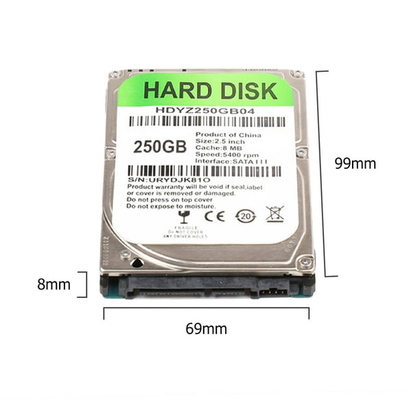 Disco duro interno para computadora SATA III de 2,5 pulgadas 80GB 120GB 250GB 320GB 5 FLhrweasw El nuevo Walmart en línea
