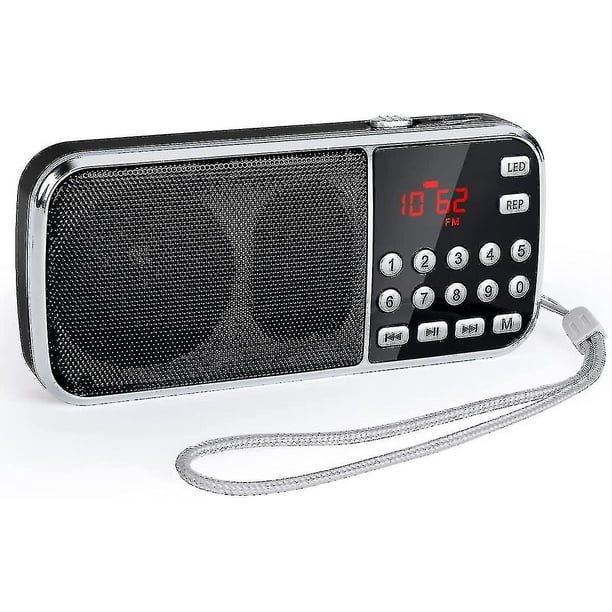 Radio pequeña con Bluetooth, Radio portátil con altavoces de graves  pesados, Radio Digital con batería recargable, linterna Led Hy YONGSHENG  1327533540797