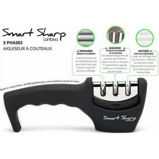 Afilador Cuchillos de Plástico SMART SHARP 3 pzas - Rojo
