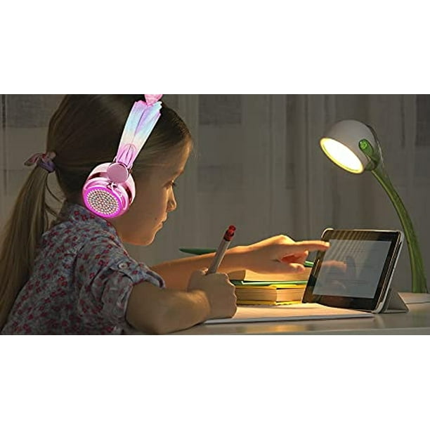 Auriculares Bluetooth de unicornio para niñas, niños y adolescentes,  auriculares inalámbricos para gatos para  smartphones/tableta/portátil/PC/TV, con micrófono y diadema ajustable