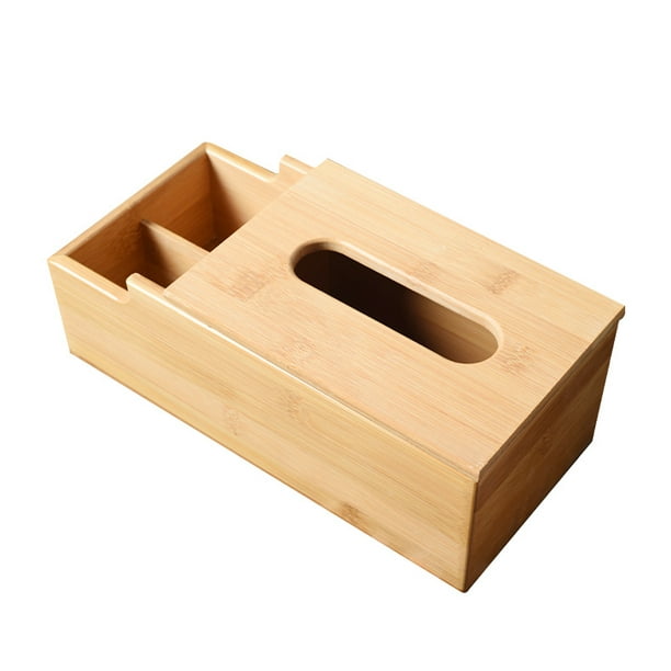 Caja de madera para pañuelos con tapa de 24x14x9.5 cm: Organización y  estilo para tus pañuelos